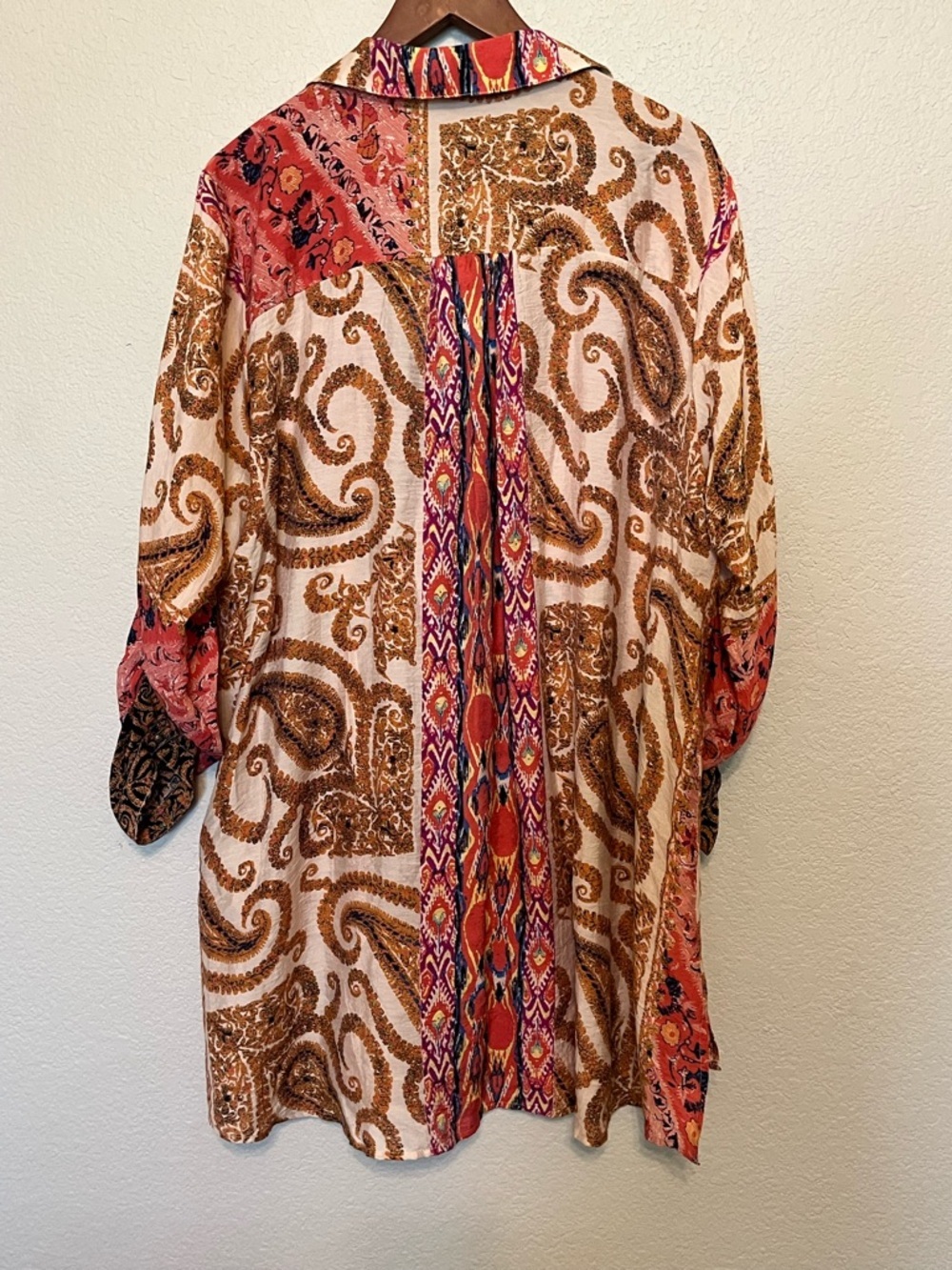 Soft Surroundings Bryn Boho Multicolor Button-Up Tunic Shirt Size 2X - Picture 10 of 16